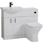 ShowerWorX Atlantic Black 800mm Quadrant Shower Enclosure Combination Bathroom Suite