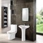 Misirlou Close Coupled Toilet with Push Button Cistern & Soft Close Seat - welovecouk