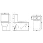 Brava Rimless Short Projection Close Coupled Toilet & Soft Close Seat - welovecouk