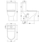 Misirlou Close Coupled Toilet with Push Button Cistern & Soft Close Seat - welovecouk