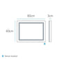 DesignCo Frame 800mm Illuminated LED Backlit Mirror - welovecouk