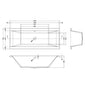 Pearl Square Double Ended Acrylic Bath - 1700 x 700mm - welovecouk