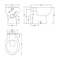 Alpha Back to Wall Toilet & Soft Close Seat - welovecouk