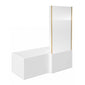 Serene 1800 L-Shaped Brushed Brass Vanity Complete Bathroom Suite