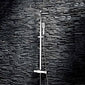 Lunar Chrome Square Rigid Riser Shower - welovecouk