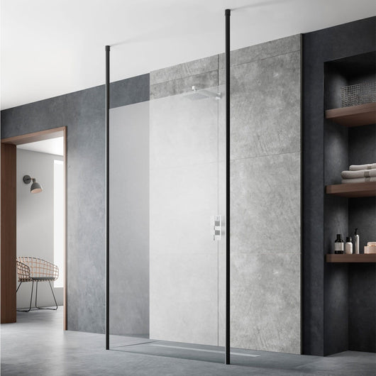  ShowerWorX Freestanding Wet Room Screen with Ceiling Posts - (Multiple Sizes Available) - welovecouk