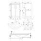 Mantello 500mm Floor Standing 2-Door Basin Vanity Unit - Gloss Grey