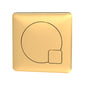 Hudson Reed Square Dual Flush Push Button - Brushed Brass