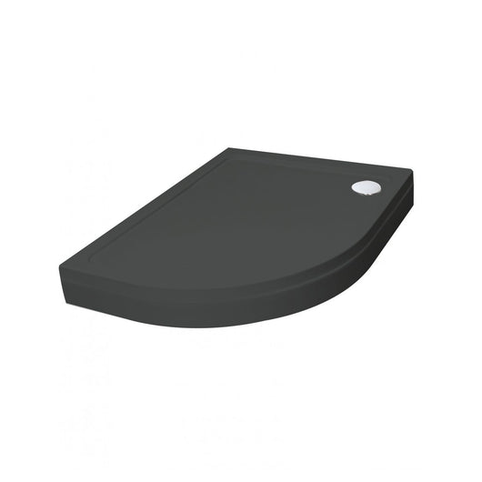  1200 x 900mm Offset Quadrant Stone Easy Plumb Slate Grey Shower Tray
