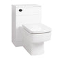 Nuie Mayford W500mm x D300mm WC Unit - Gloss White with Black Flush Button & WC