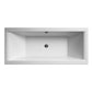 Nuie Asselby Square Double Ended Bath 1700 x 700mm - White