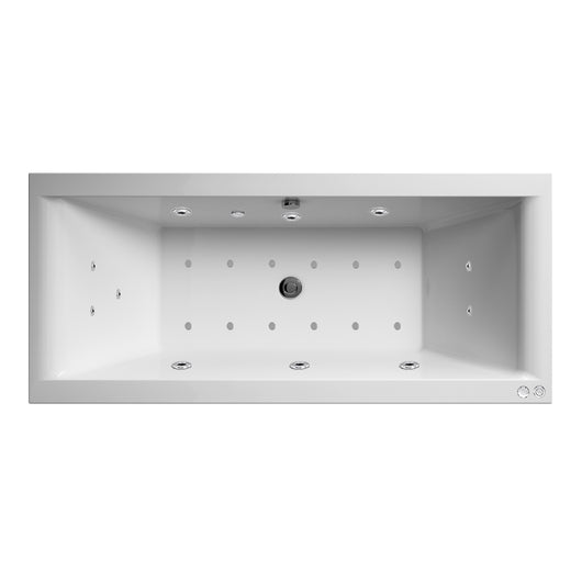  Quadra 1800 x 800 Whirlpool & Hydrotherapy Spa Bath - welovecouk