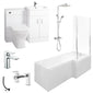 Nova 1800 L Shaped Complete Shower Bathroom Suite
