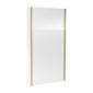 Brushed Brass L Shaped Bath Screen