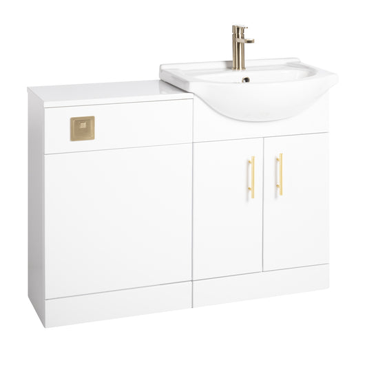  Nuie Mayford Brushed Brass Combination Pack - 1050mm