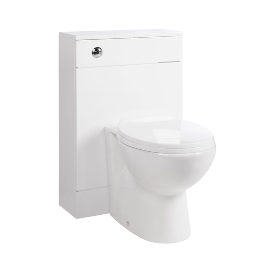  Nuie Eden W500mm x D200mm WC Unit - Gloss White with Alpha BTW Pan