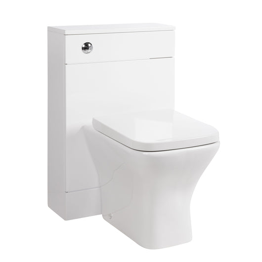  Nuie Eden W500mm x D200mm WC Unit - Gloss White with Brava BTW Pan