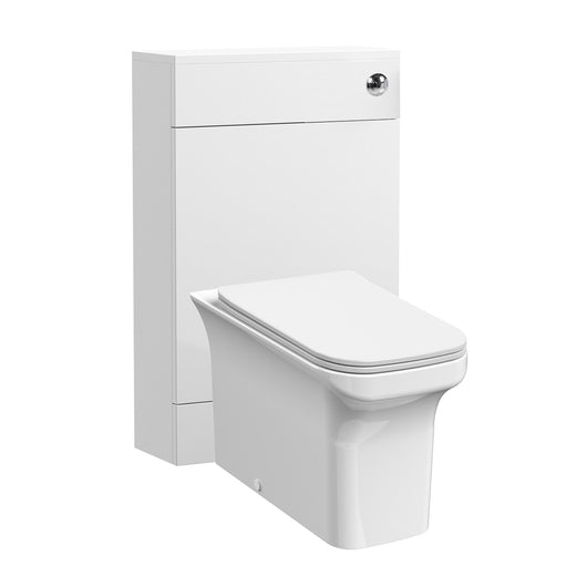  Nuie Mayford W600mm x D300mm WC Unit - Gloss White with Ava BTW Pan