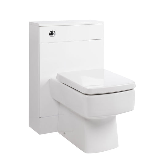  Nuie Eden W500mm x D200mm WC Unit - Gloss White with Serene BTW Pan