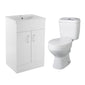 Alpha Close Coupled Toilet with Eden 600mm Floorstanding Vanity Unit