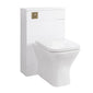 Nuie Eden 1000mm Vanity & WC Set - White with Brushed Brass Handles