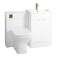 Monty 1600 L-Shaped Brushed Brass Combination Complete Bathroom Suite