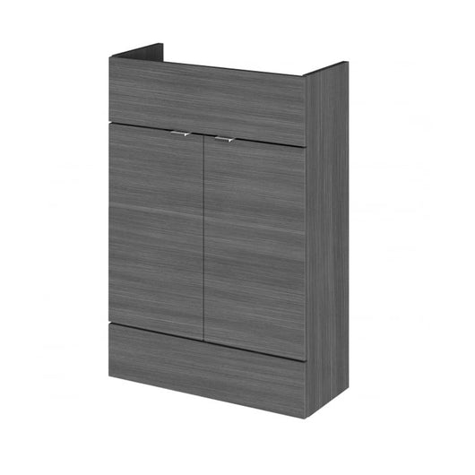  Hudson Reed Fusion 600mm Vanity Unit - Compact - Anthracite Woodgrain