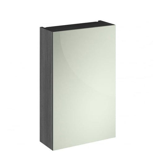  Mantello 450mm Single Door Mirrored Bathroom Cabinet - Anthracite Woodgrain