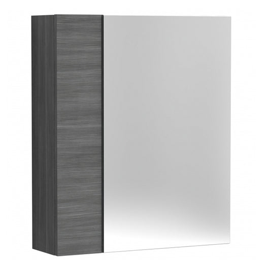  Nuie Fusion 600mm 2-Door Mirrored Cabinet - Anthracite Woodgrain