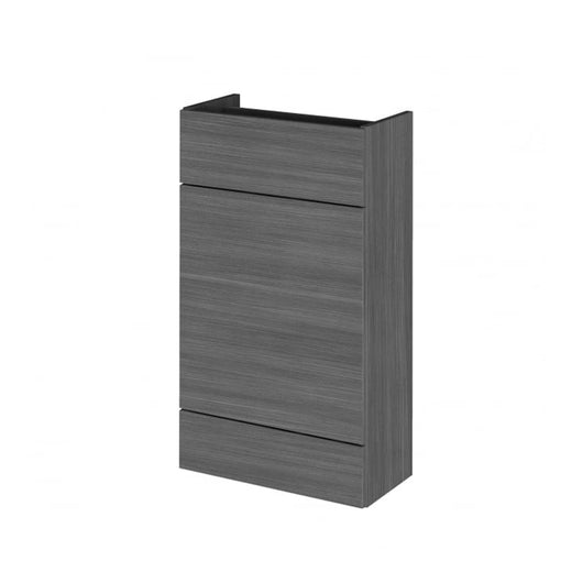  Hudson Reed Fusion 500mm WC Unit - Compact - Anthracite Woodgrain