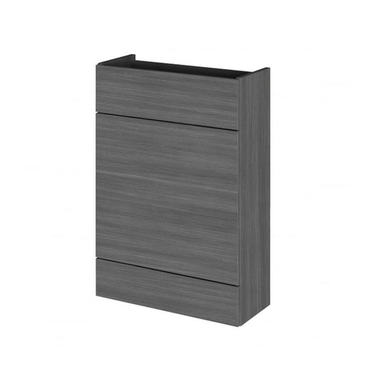  Hudson Reed Fusion 600mm WC Unit - Compact - Anthracite Woodgrain
