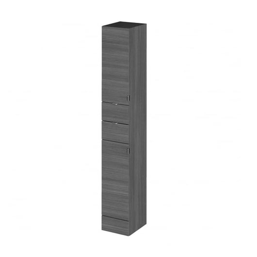  Hudson Reed Fusion 300mm Tall Unit - Anthracite Woodgrain