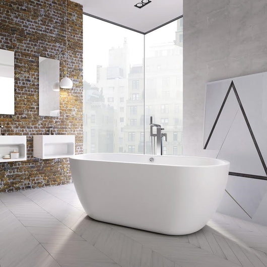  Turin 1555mm Gloss White Freestanding Bath