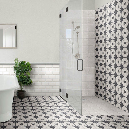  Cut Sample: Orbit Matt White Porcelain Square Tile - welovecouk