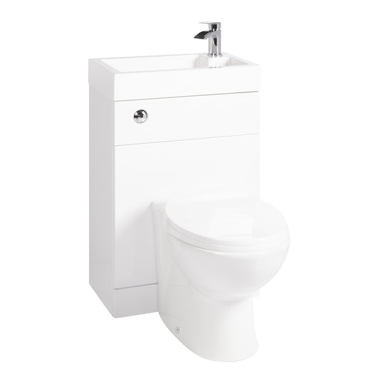  Mayford 500mm Toilet and Basin Combination Unit - White - welovecouk