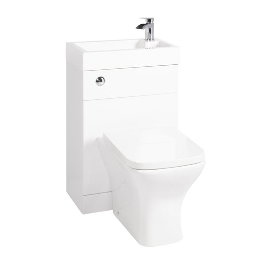  Mayford 500mm Toilet and Basin Combination Unit - White - welovecouk