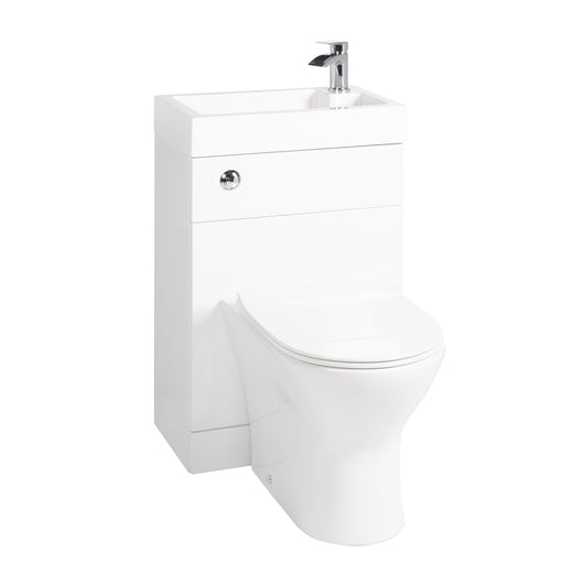  Mayford 500mm Toilet and Basin Combination Unit - White - welovecouk