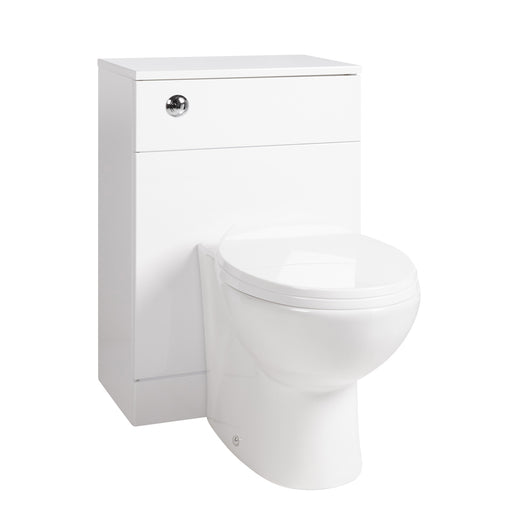  Nuie Mayford W600mm x D300mm WC Unit - Gloss White with Alpha BTW Pan