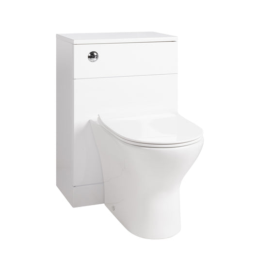  Nuie Mayford W600mm x D300mm WC Unit - Gloss White with Misirlou BTW Pan