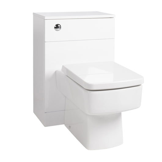  Nuie Mayford W600mm x D300mm WC Unit - Gloss White with Serene BTW Pan