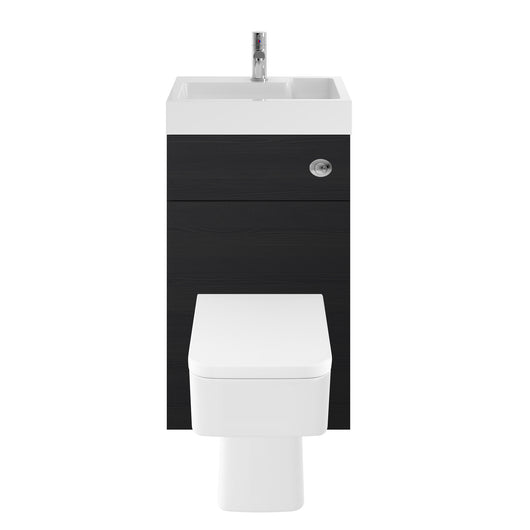  Deus 500mm Toilet and Basin Combination Unit - Charcoal Black