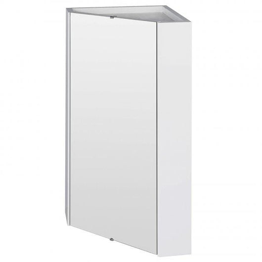  Percussion Corner Bathroom Mirror Cabinet - White