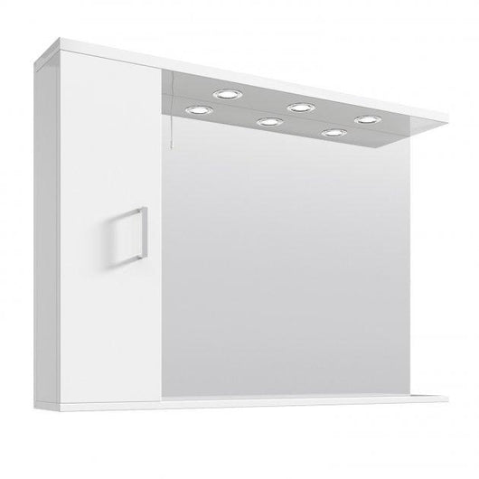  Percussion 1050 Bathroom Mirror Cabinet C/W Lights - White