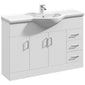 Percussion 1200mm Floor Standing Basin Vanity Unit - White - welovecouk