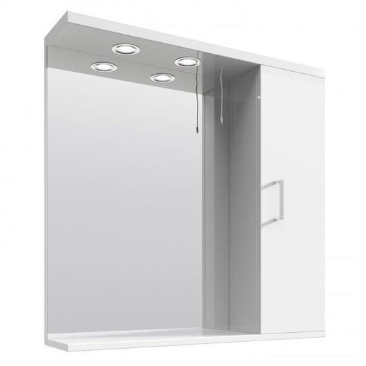  Percussion 850 Bathroom Mirror Cabinet C/W Lights - White