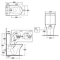 RAK Resort Mini Rimless Close Coupled Back to Wall Toilet , Cistern & Soft Close Seat - 600mm Short Projection