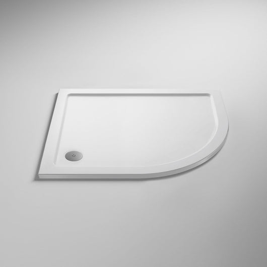  900 x 760 Right Hand Offset Quadrant Stone Shower Tray - welovecouk