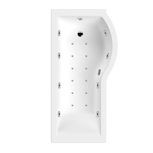  1500 x 850mm P-Shaped Hydrotherapy Bath - welovecouk
