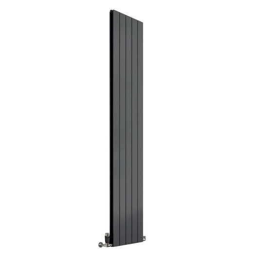 Reina Flat Vertical Mild Steel Double Column Radiator 1800 x 366 - Anthracite - welovecouk