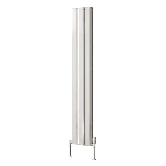  Reina Vicari Double Vertical Aluminium Radiator 1800 x 300 - White - welovecouk